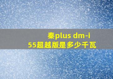 秦plus dm-i55超越版是多少千瓦